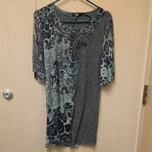Collection B Olive and Charcoal Top